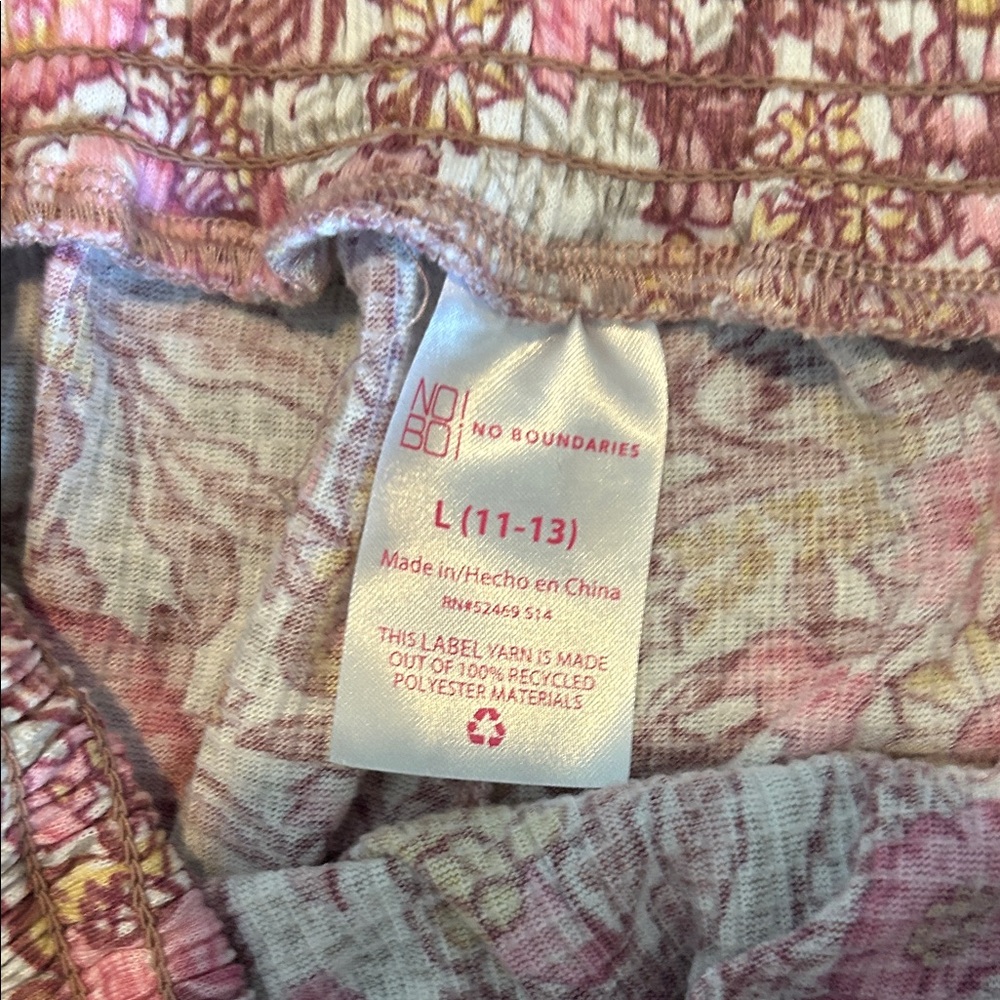 No Boundaries Pink Floral High Waist Shorts Size L - Picture 2 of 5